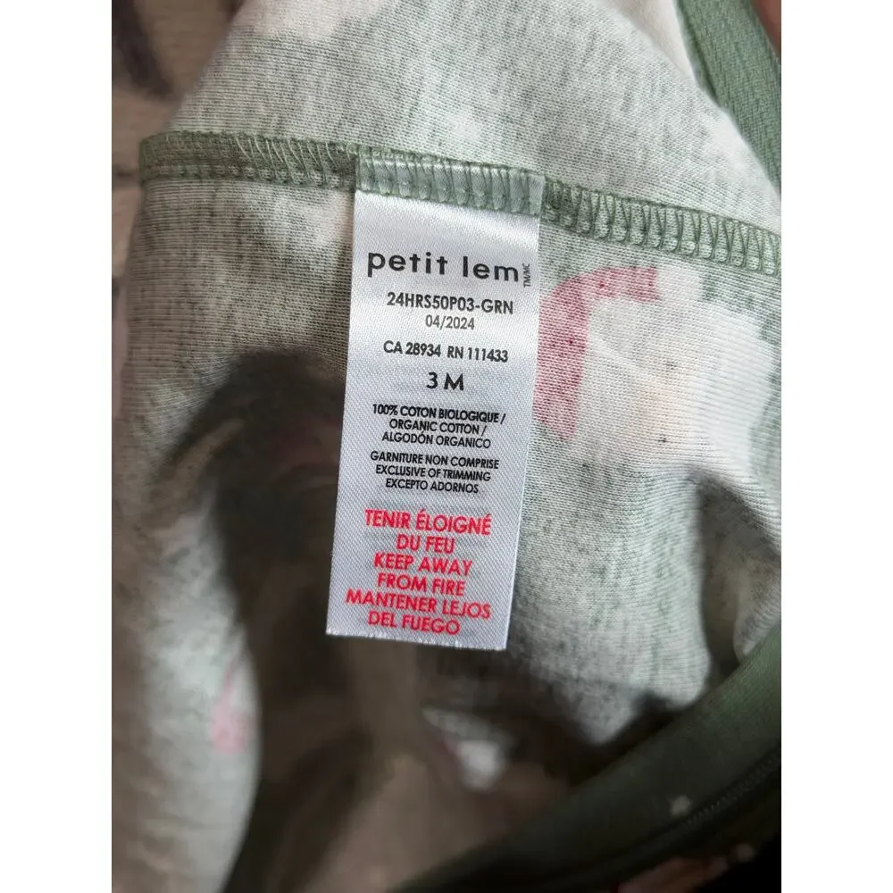 Petit Lem Holiday Santa Footie One Piece Size 3 Months